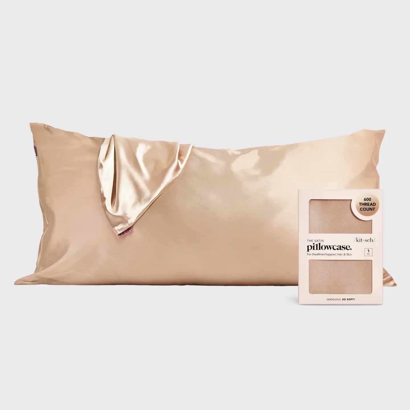 Kitsch King Size Satin Pillowcase Rafa Natural