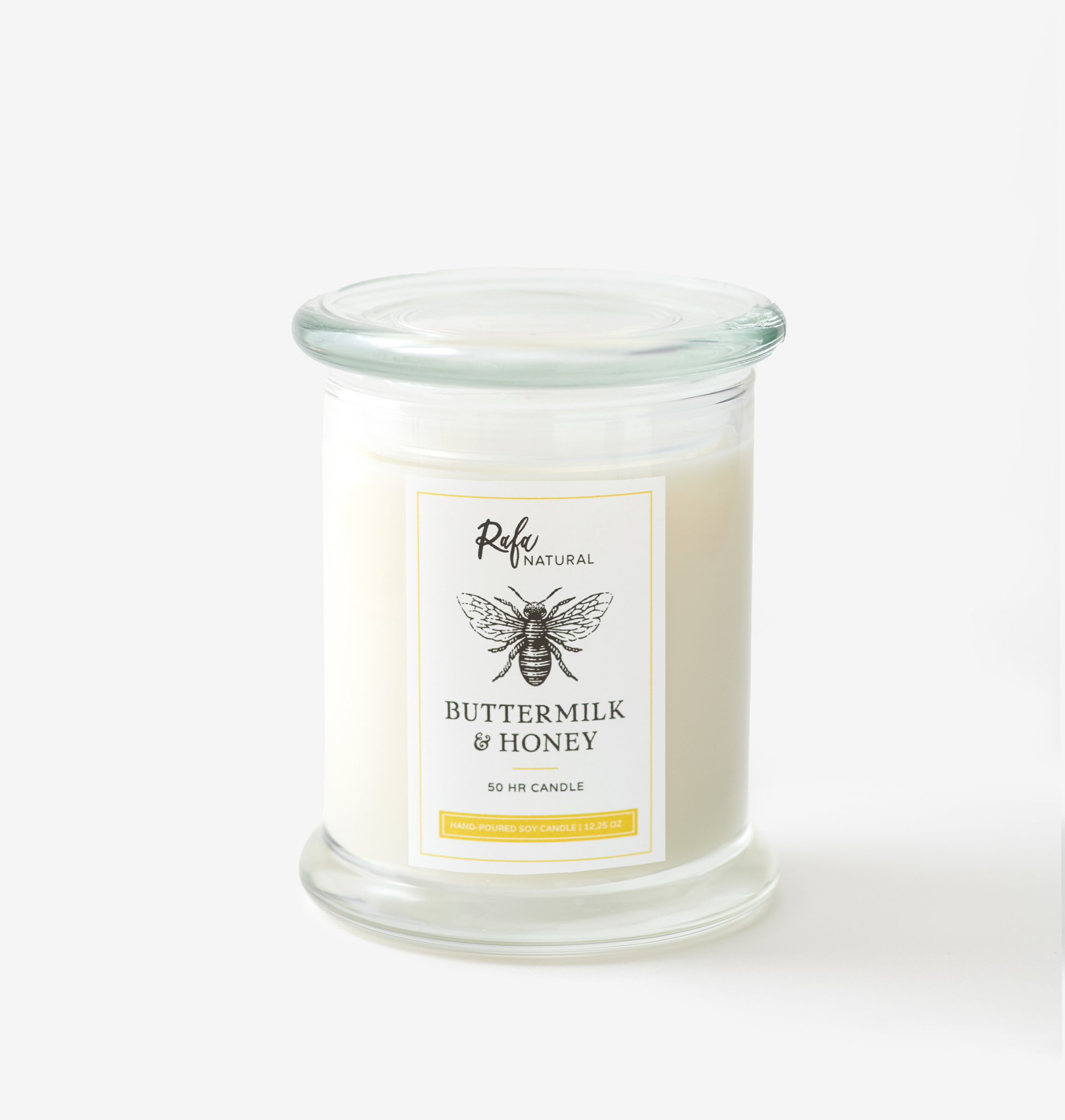 Buttermilk and Honey 50Hr Soy Candle by Rafa Natural