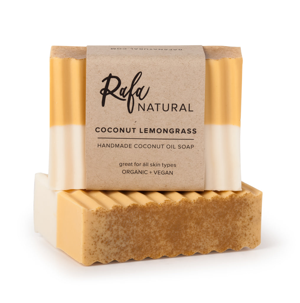 Coconut Lemongrass Coconut Oil Handmade Soap by Rafa Natural