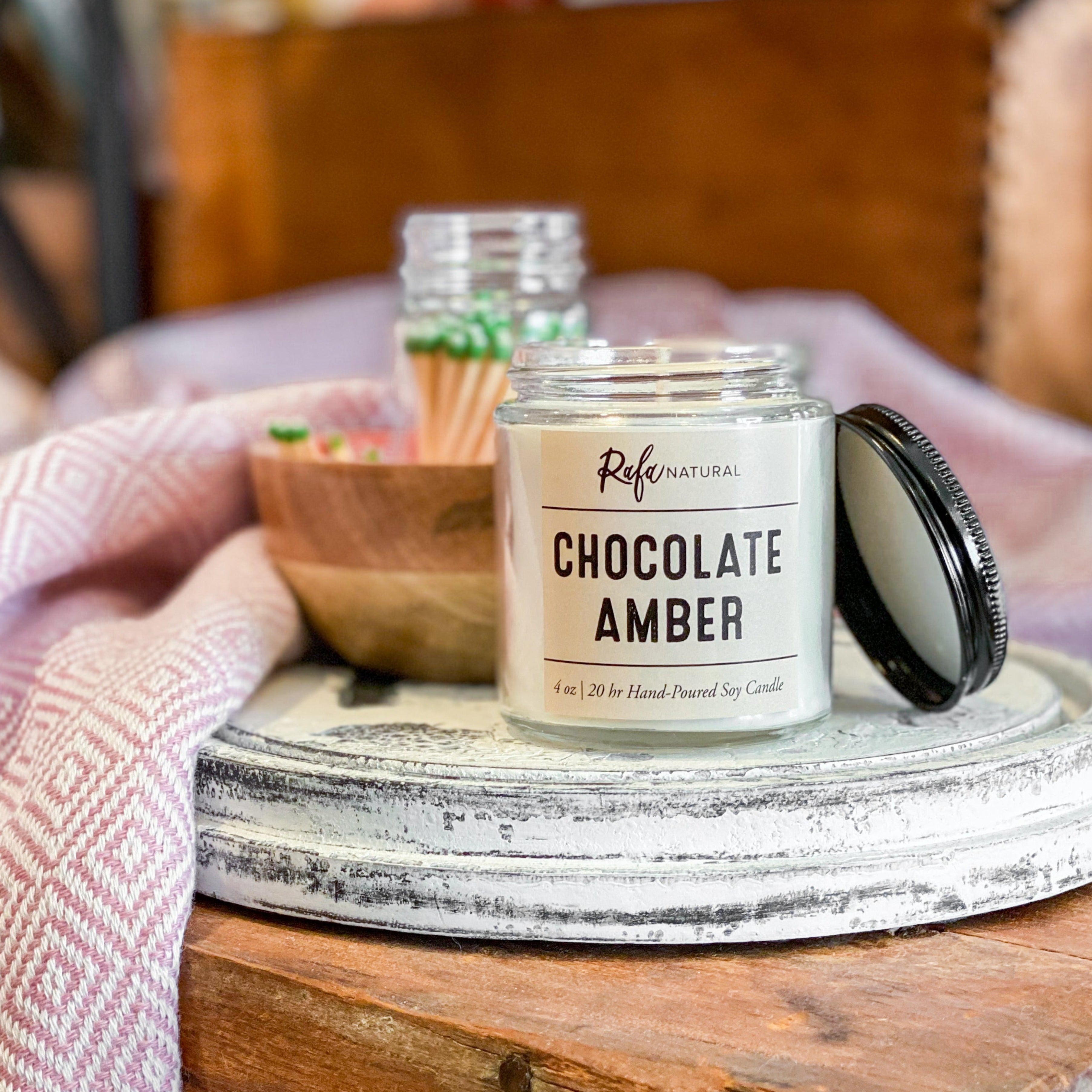 Chocolate Amber 20Hr Soy Candle