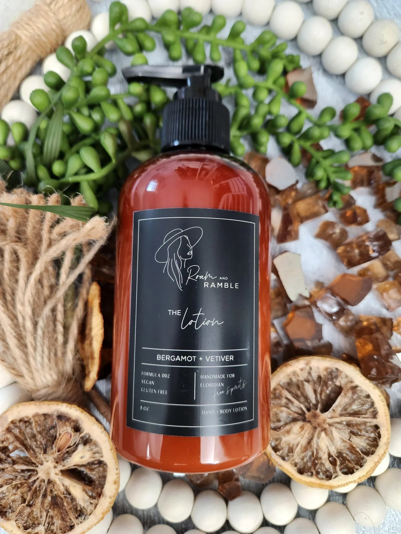 Bergamot + Vetiver Organic Hand & Body Lotion 8oz | Rafa Natural