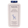 Noodle & Boo baby powder bottle with blue cap on a white background
