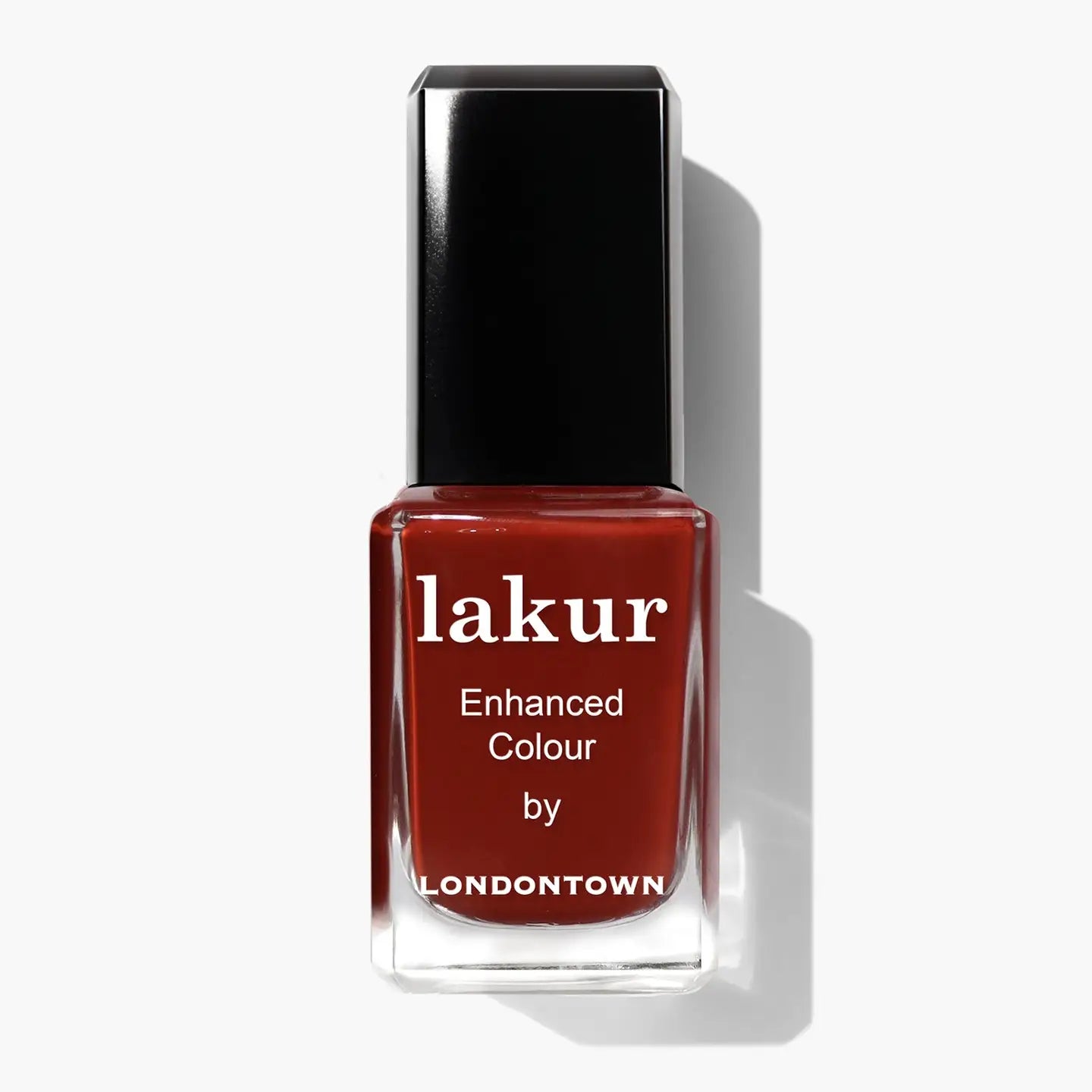Lakur nail polish bottle by Londontown on a white background