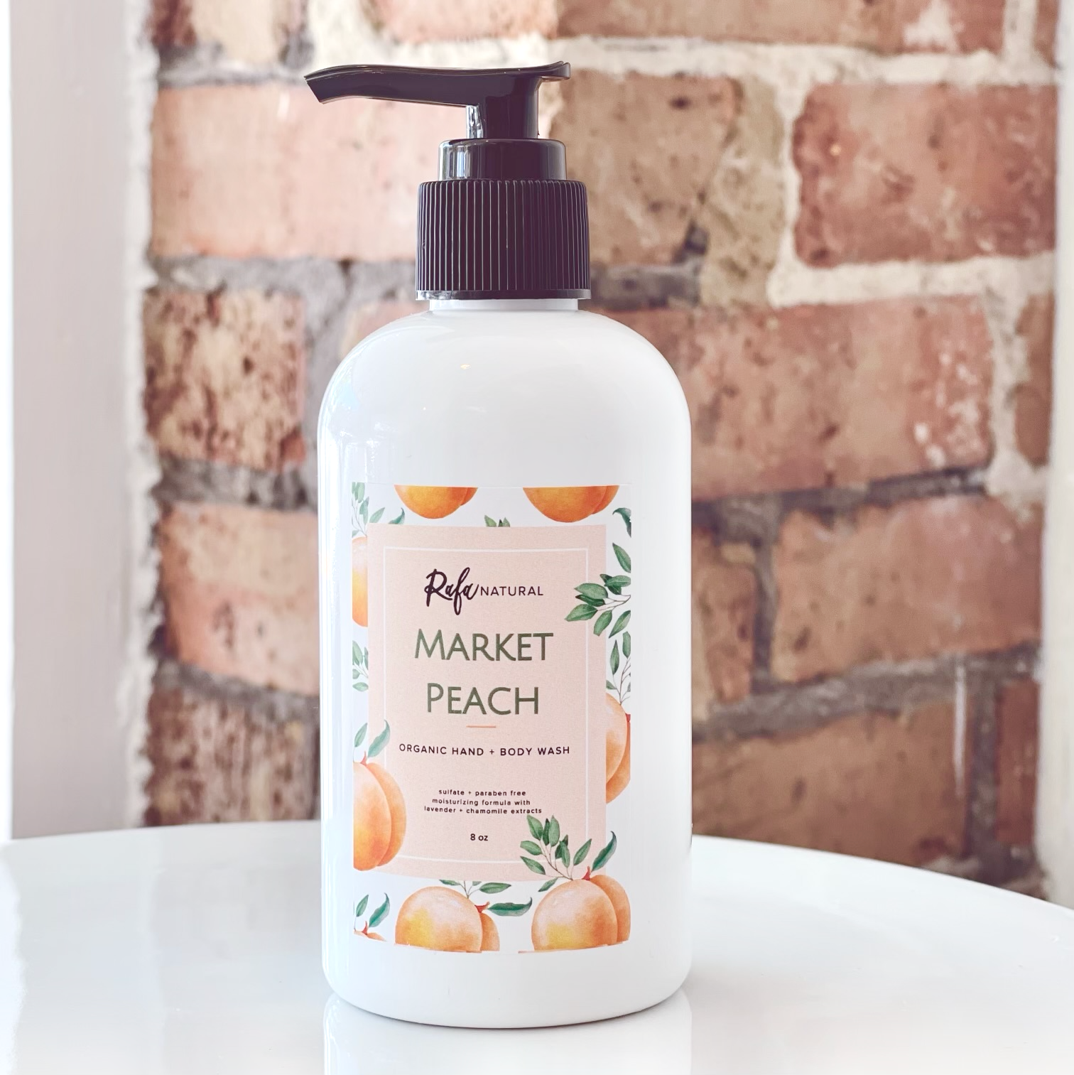 Market Peach Organic Hand & Body Wash 8oz