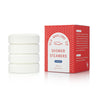 Set of white shower steamers with a red and white box labeled 'Old Whaling Co' on a white background.