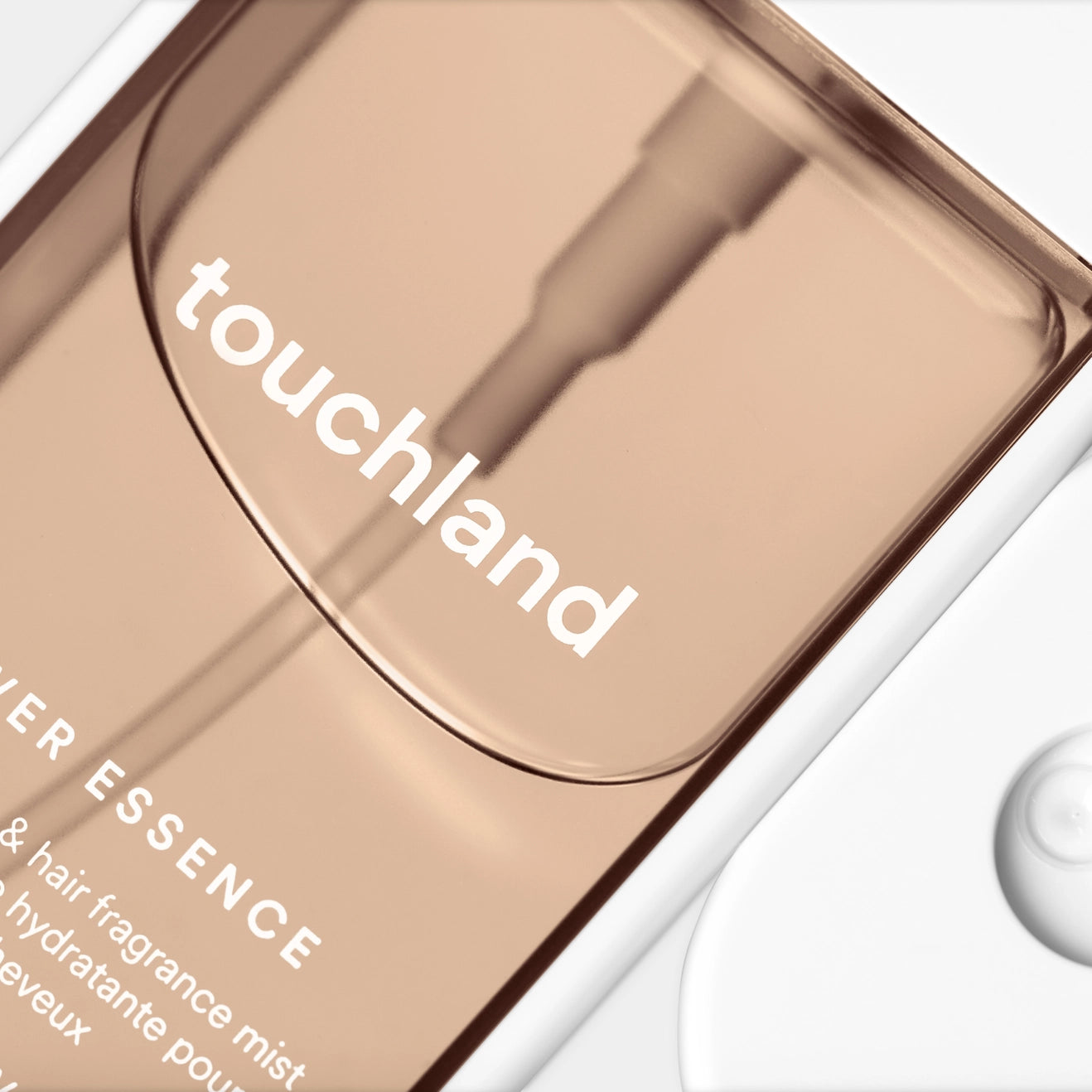 Close-up of a 'touchland' product with a white background
