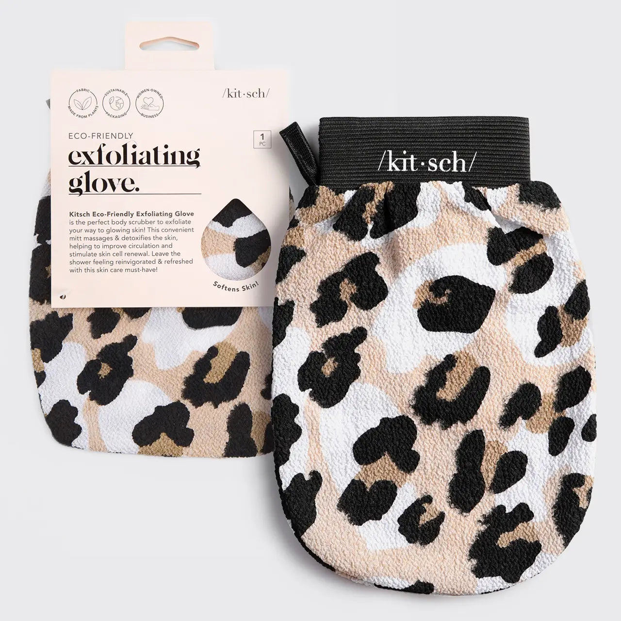 Kitsch Leopard Print Exfoliating Body Glove