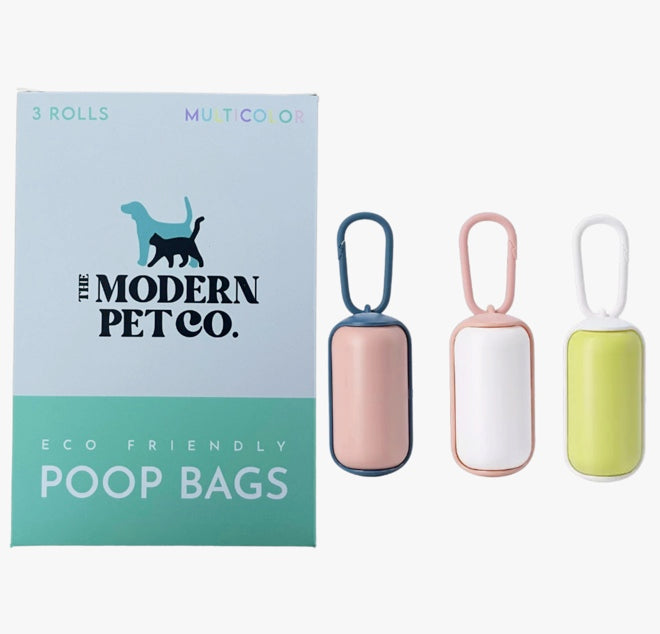 Biodegradable Dog Poo Bags with Holders | 3pk.
