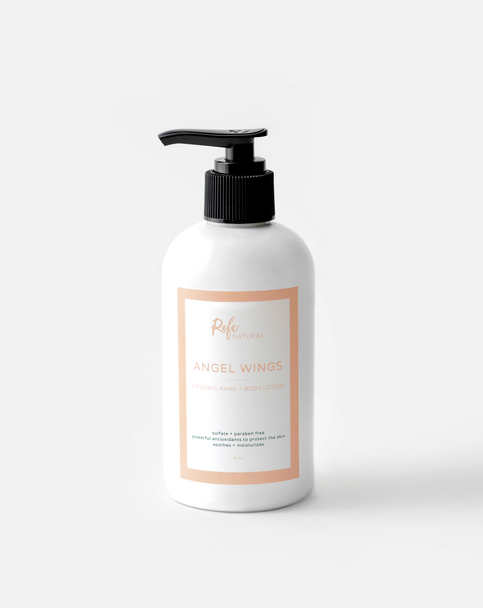 8oz. Bottle of Angel Wings Organic Hand + Body Lotion by Rafa Natural