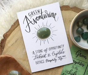 Green Adventurine Crystal Card