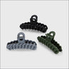 Black and Moss Eco- Friendly 3pc. Chain Claw Clips by Kitsch