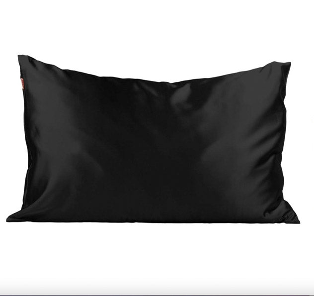 Black Satin Pillowcase by Kitsch