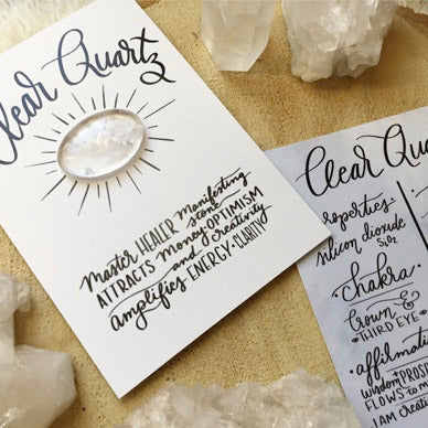 Clear Quartz Crystal Card