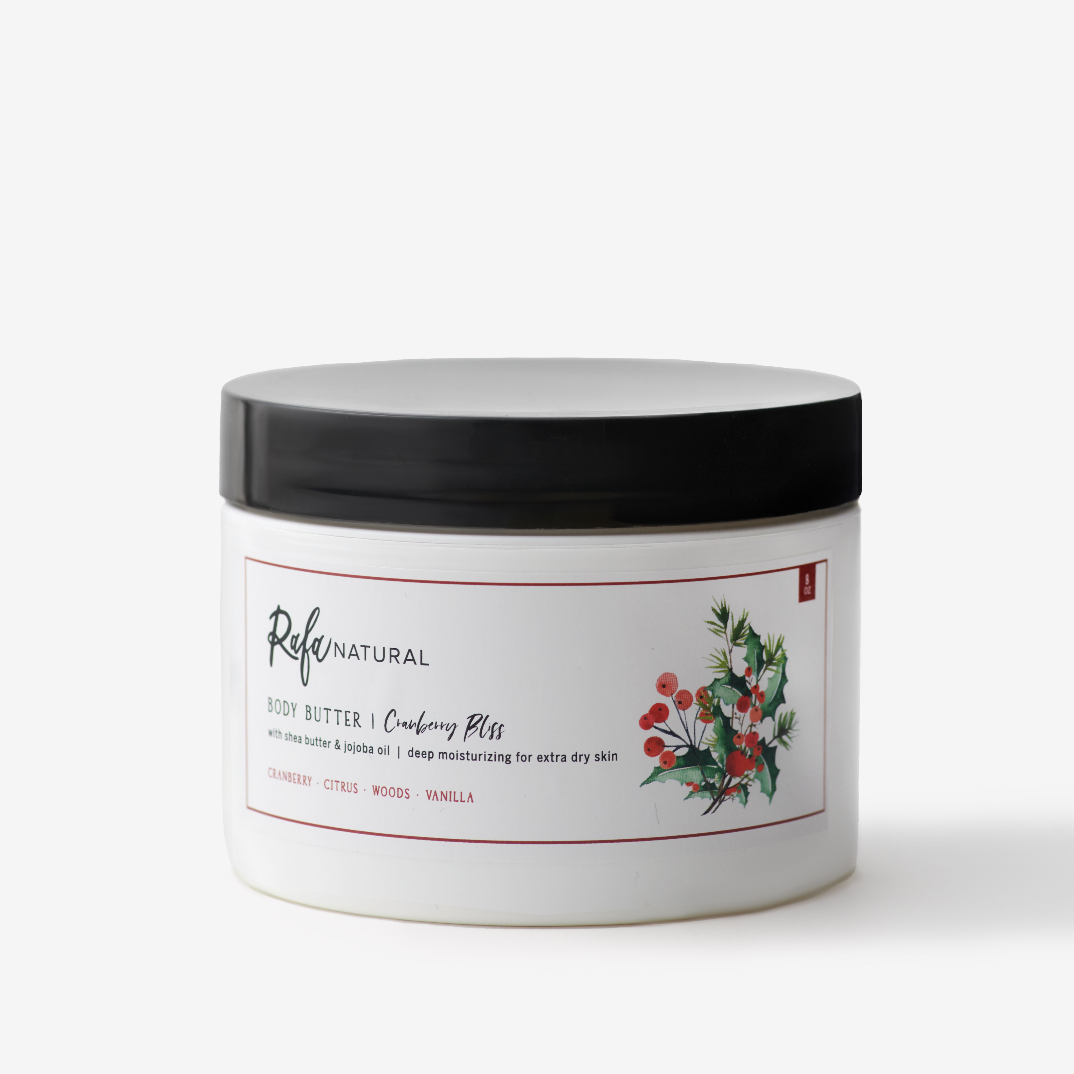 8oz. Cranberry Bliss Body Butter by Rafa Natural
