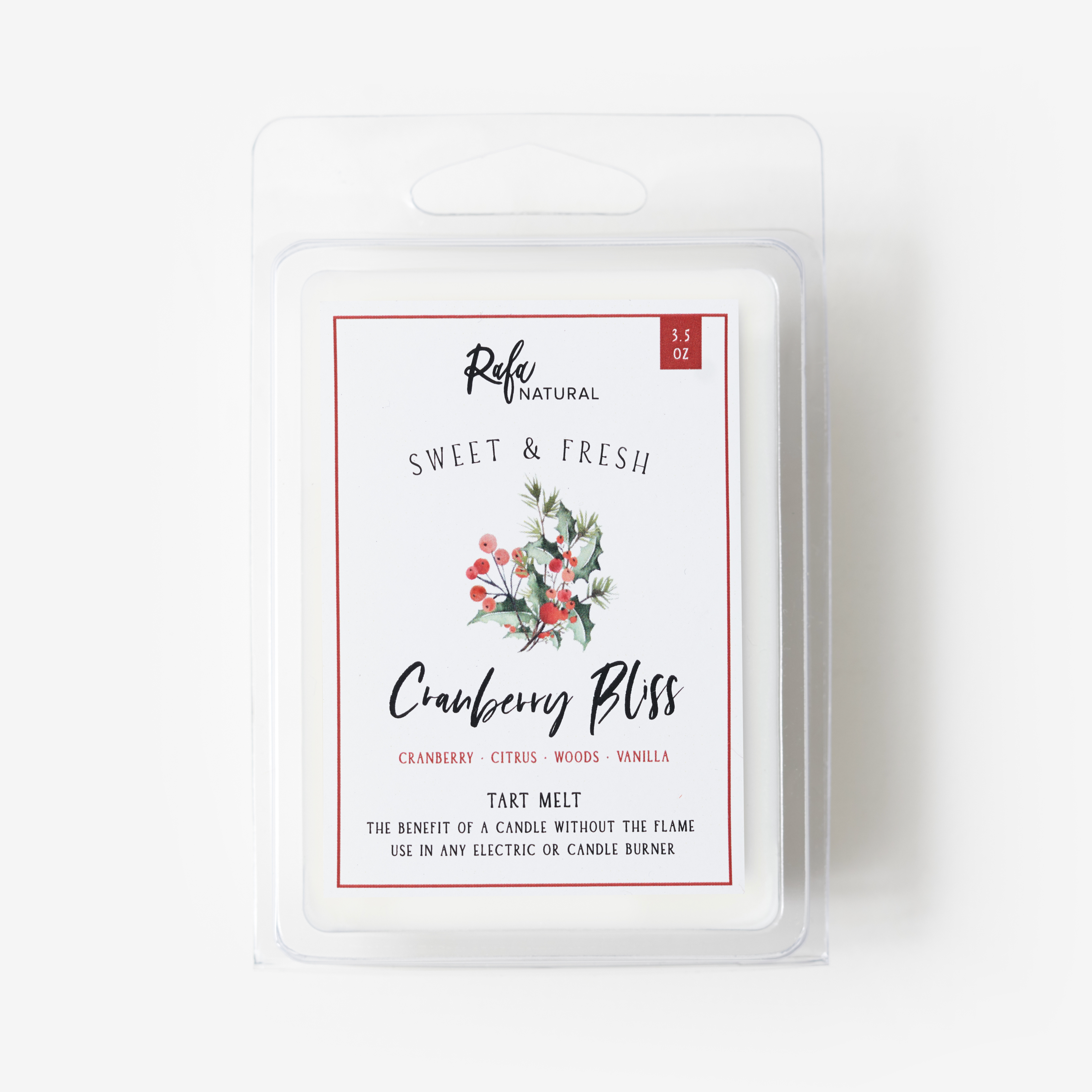 Cranberry Bliss Soy Tart Melt by Rafa Natural