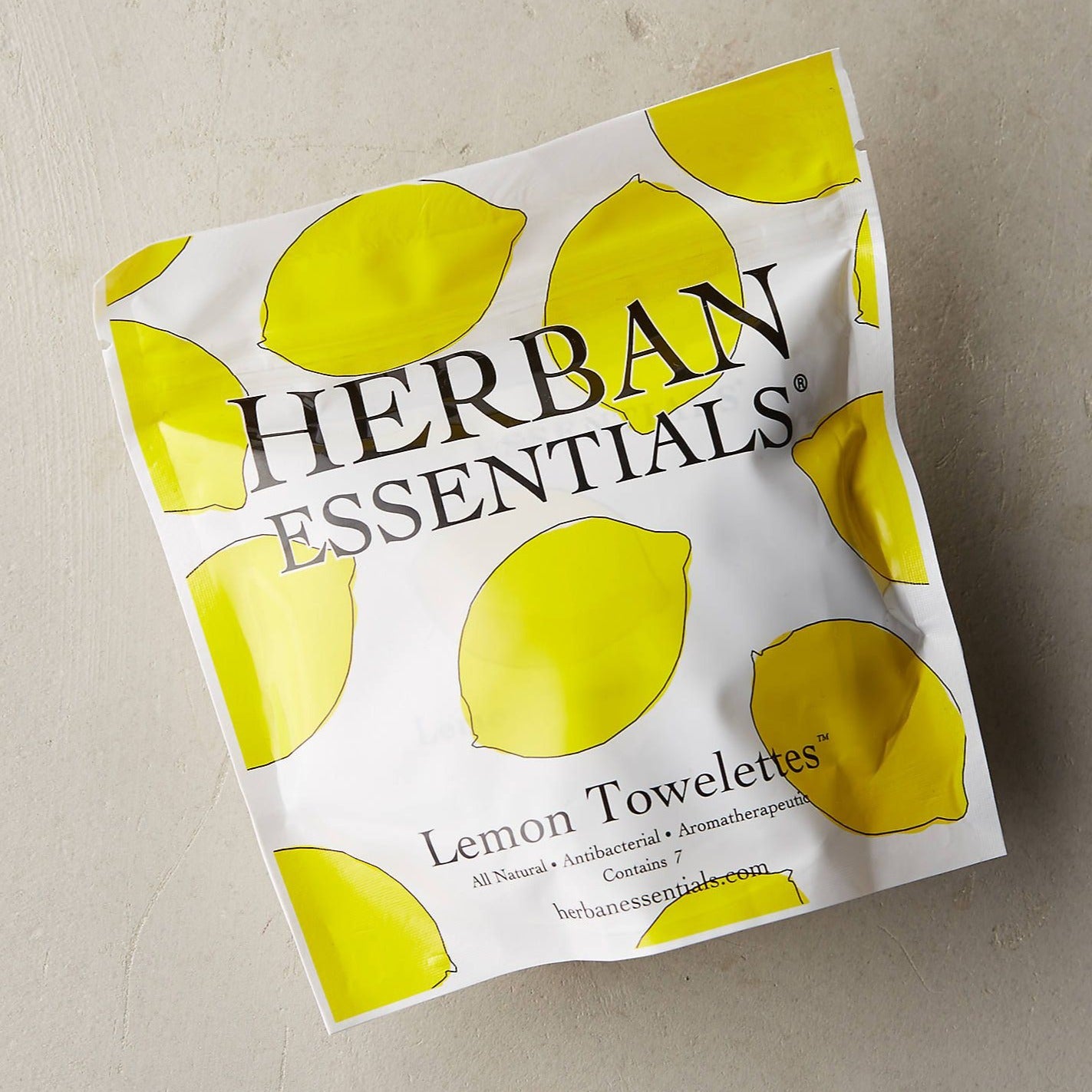 Seven Pack of Lemon Towelettes by Herban Essentials