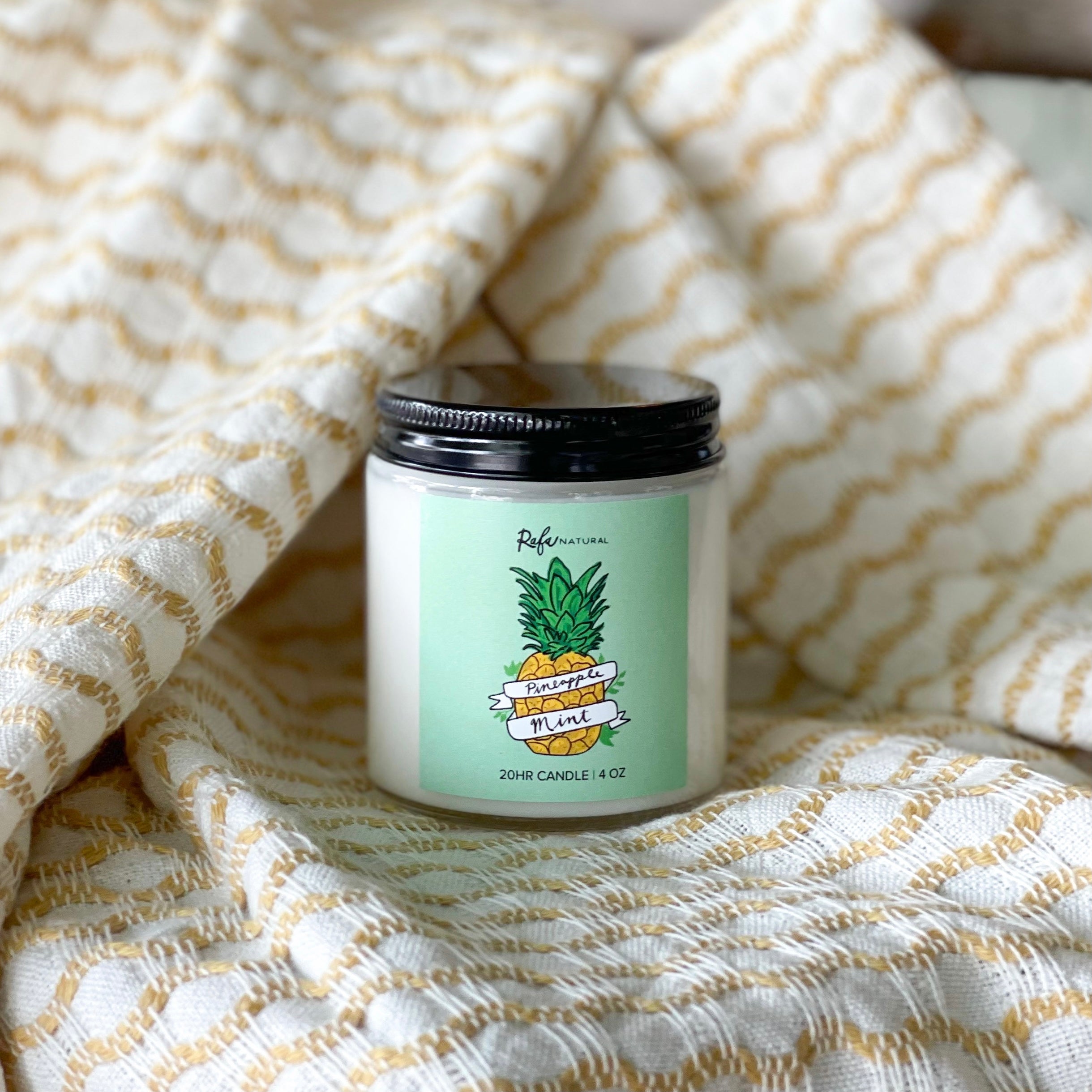 20Hr Pineapple Mint Soy Candle