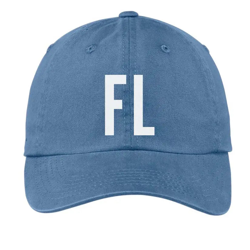 Navy 'FL' Florida Baseball Cap by Frankie Jean