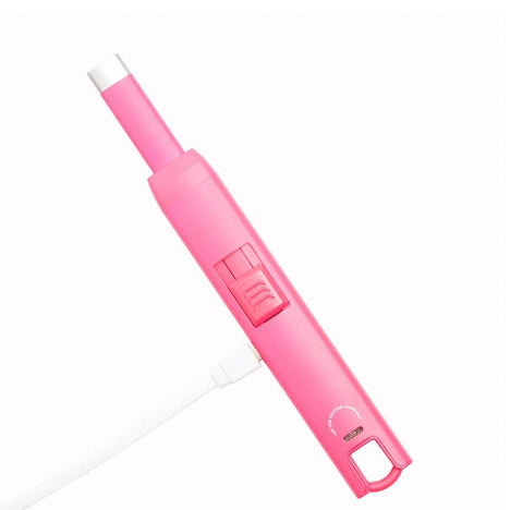 Glossy Pink USB Rechargeable Lighter