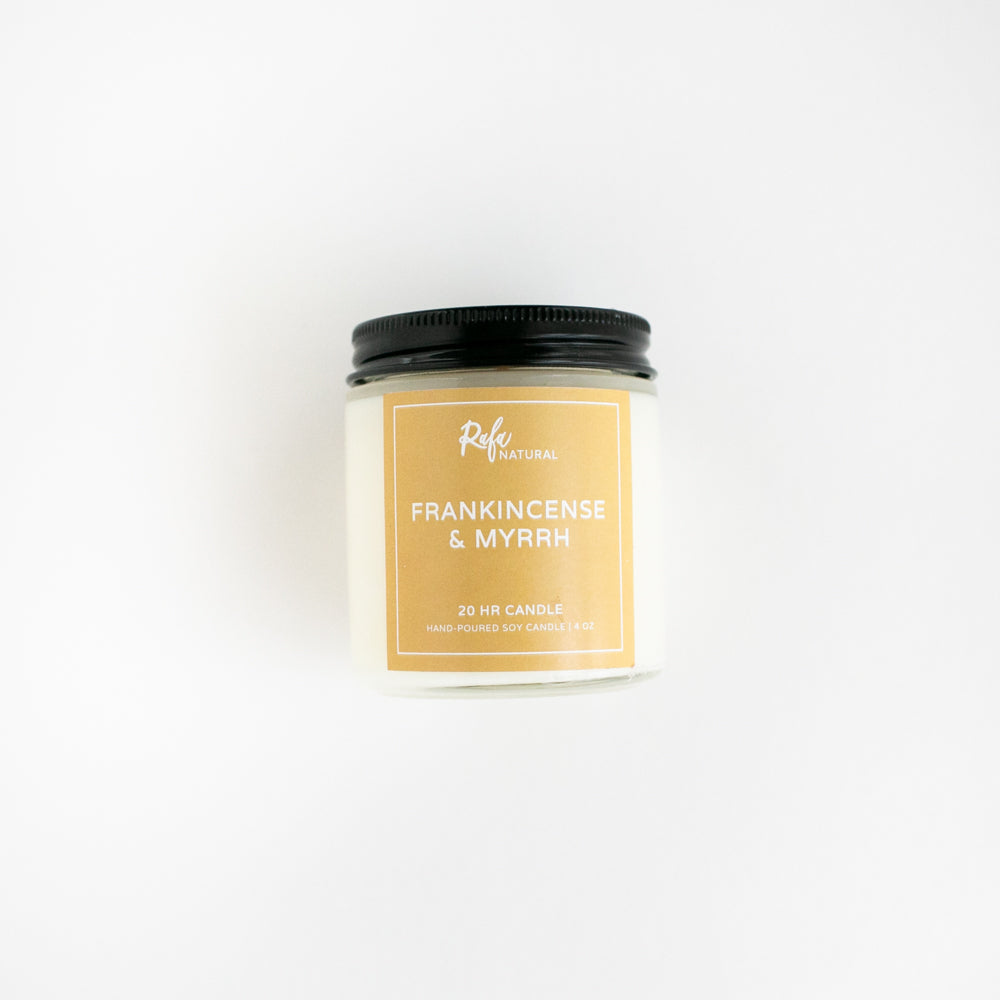 Frankincense and Myrrh 20Hr Soy Candle by Rafa Natural