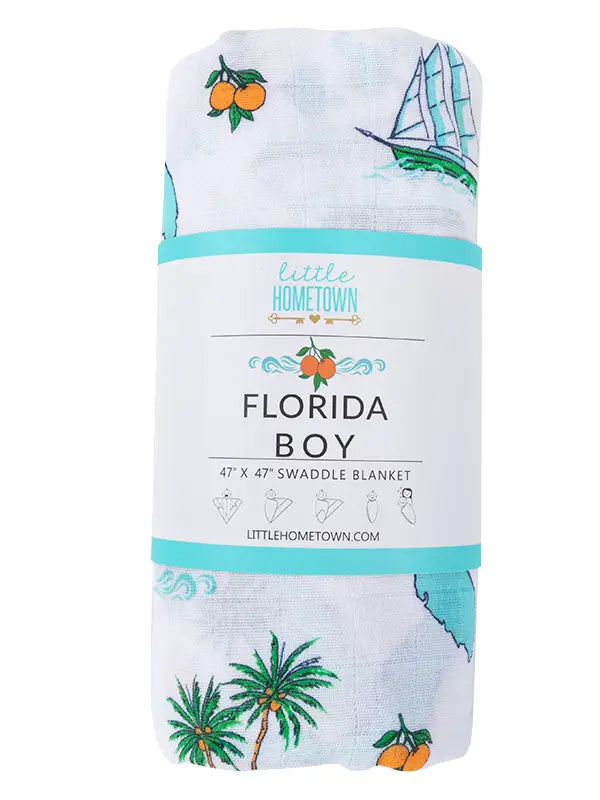 Florida Boy Swaddle Blanket