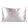 Silver Satin Pillowcase by Kitsch